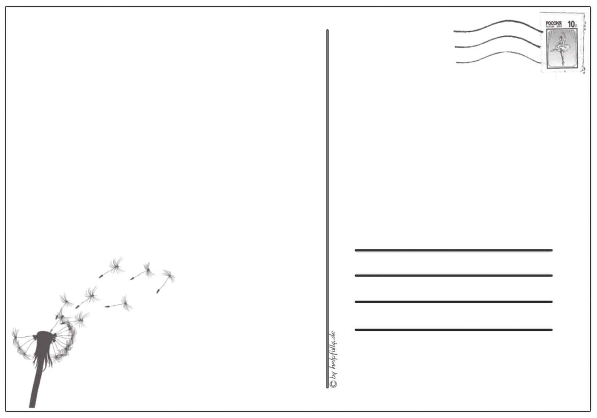 Karten, Postkarten, Einladungen| Gratis Papier-Vorlagen zum Ausdrucken