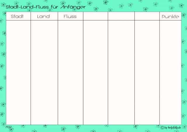 Stadt Land Fluss "Für Anfänger" (3)