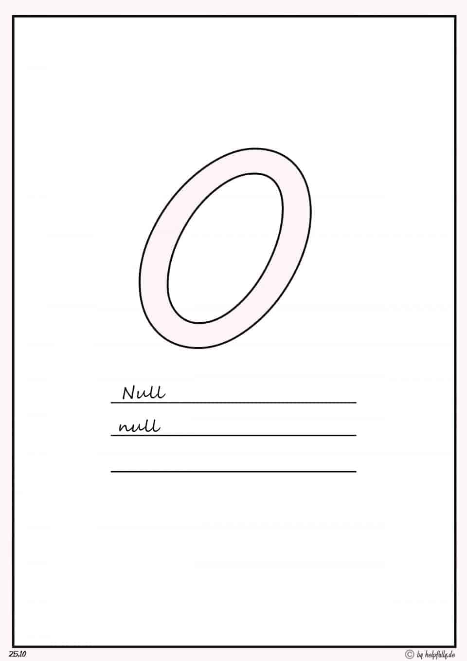 Lern’ die Zahlen Zahl “0”