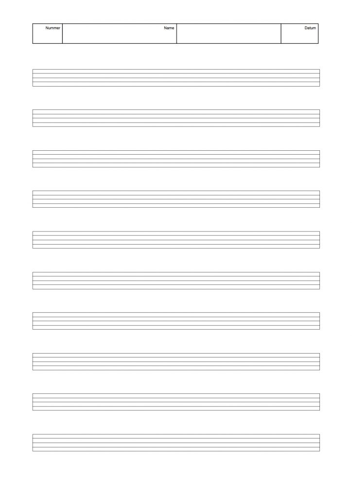  Notenlinien - einfach 