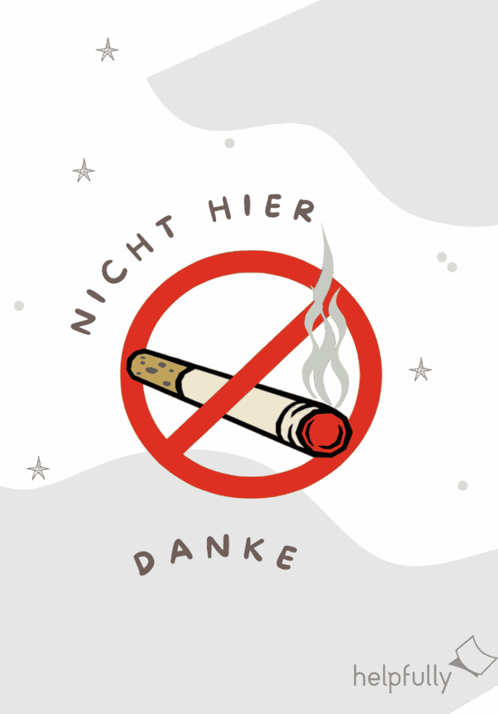 Kleberio Rauchen Verboten Schild – 20x30 Cm, Kunststoff, Mit Bohrlöchern, Für Innen & Außen, Wetterfest