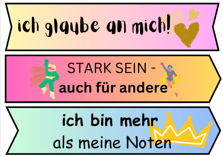 6er Set Positive Affirmationen Wandbilder - Motivierende Zitate Deko Für Büro & Wohnzimmer 8x10 Zoll