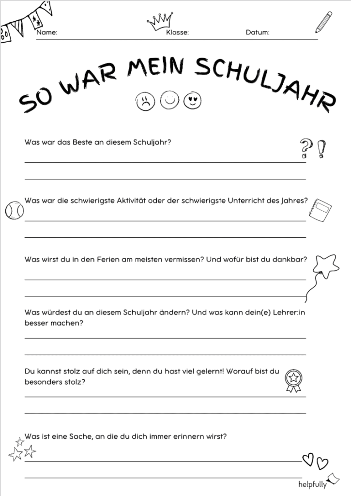 Papiervorlagen & Lernblätter für die Schule - Kostenlos bei helpfully.de