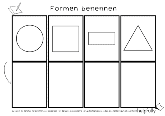 Geometrische Formen lernen - Übungsblatt (12-seitige Vorlage) als PDF