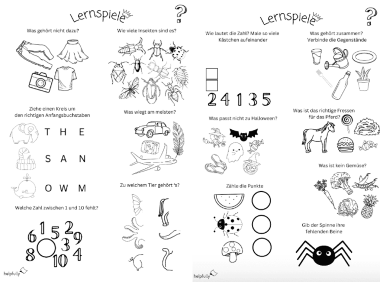 Spiel-Vorlagen zum Ausdrucken | Kostenlose Spielzettel helpfully.de