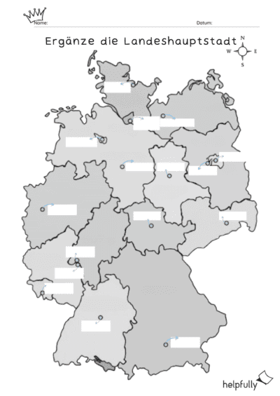  Arbeitsblätter "Bundesländer" ausdrucken - Gratis bei helpfully.de Bildidee 