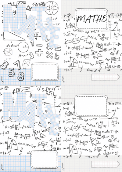 Deckblätter Schule - Vorlage "Mathe" (4 Designs) PDF | helpfully.de