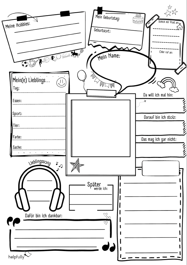 Pin Steckbrief Kindergarten Vorlage Deutsch Steckbrief MOZART