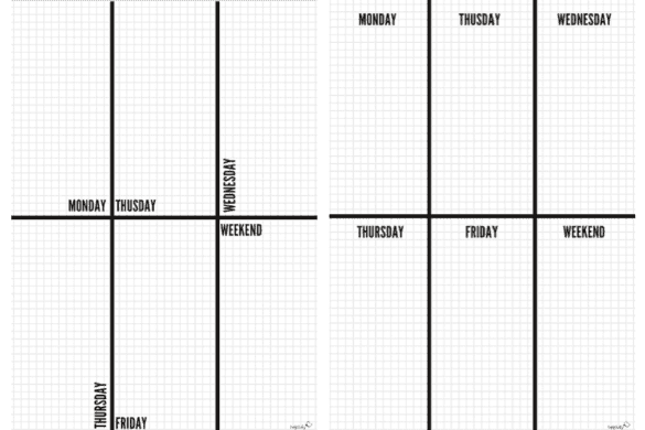 Wochenplaner mit Uhrzeit zum Ausdrucken PDF - helpfully.de