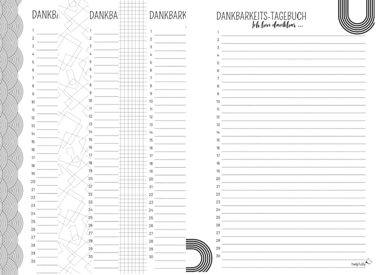 Listen | Kostenlose Vorlagen als PDF ausdrucken - helpfully.de
