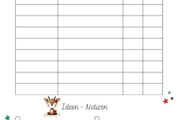  Foto zu Blanko Tabelle - Leere Vorlagen mit Spalten & Zeilen (A4 quer/diverse 