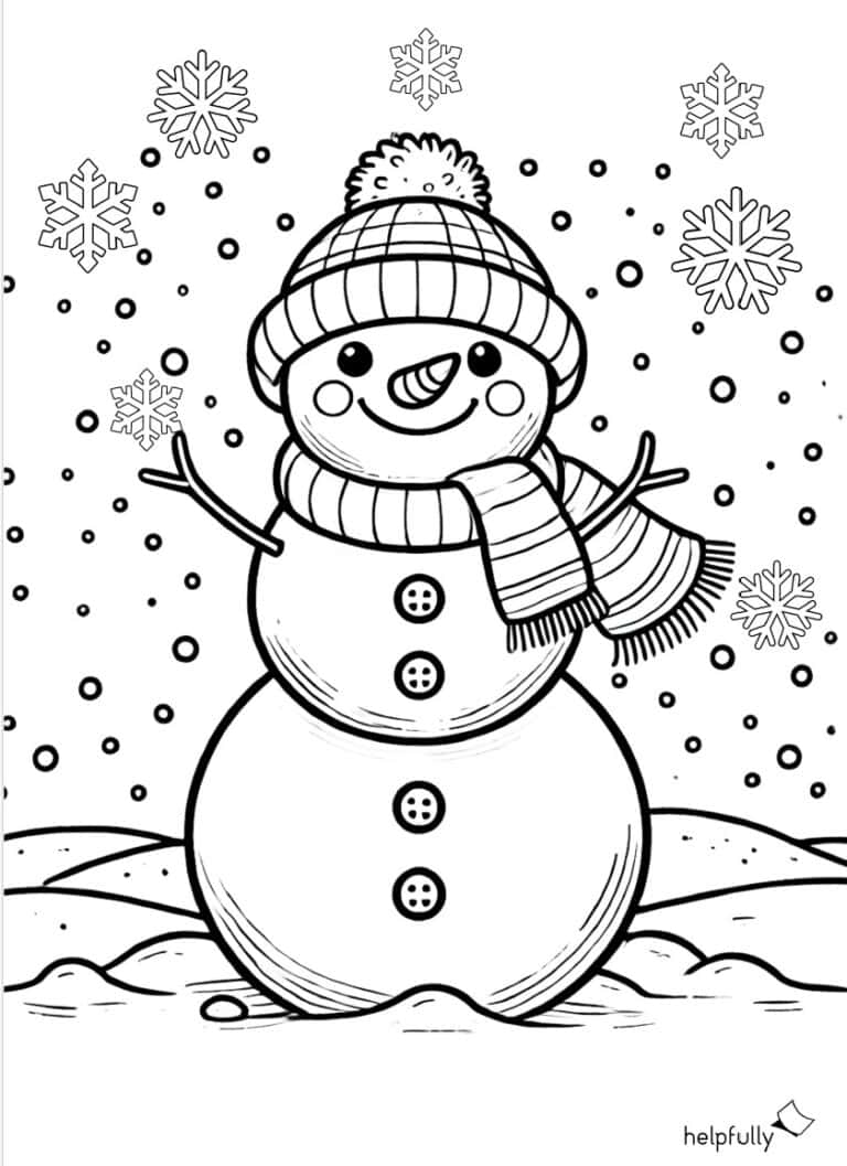 Schneemänner zum Ausmalen - Gratis PDF-Vorlage | helpfully.de