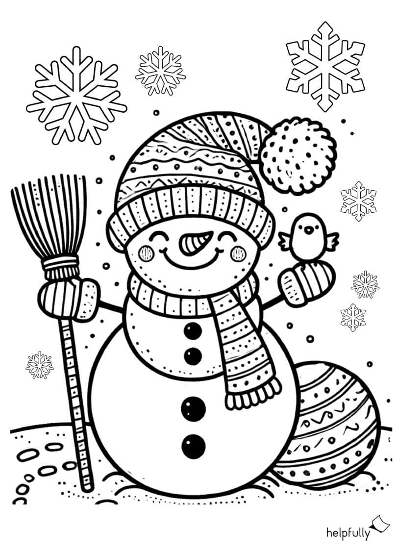 Schneemänner zum Ausmalen - Gratis PDF-Vorlage | helpfully.de