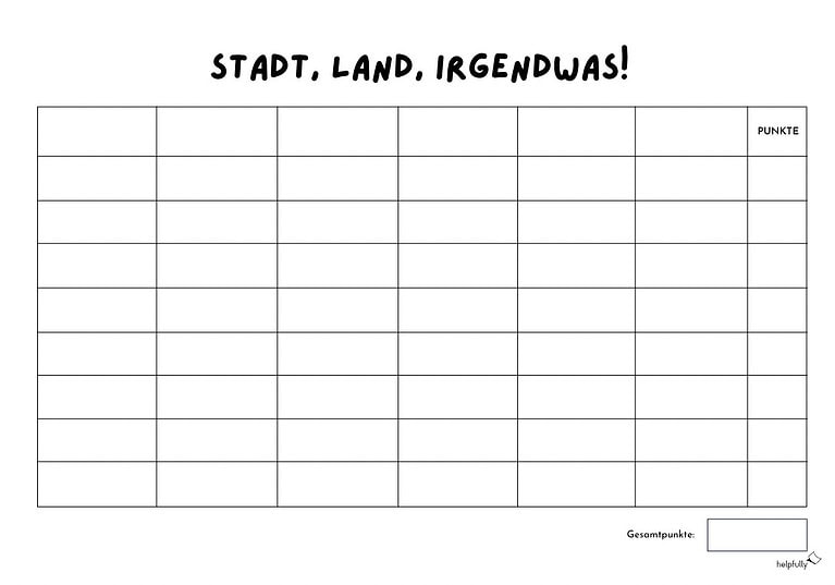 Spiel-Vorlagen zum Ausdrucken | Kostenlose Spielzettel helpfully.de