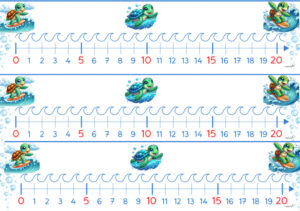 Zahlenstrahl "0-20" Gratis-Vorlage ausdrucken - helpfully.de