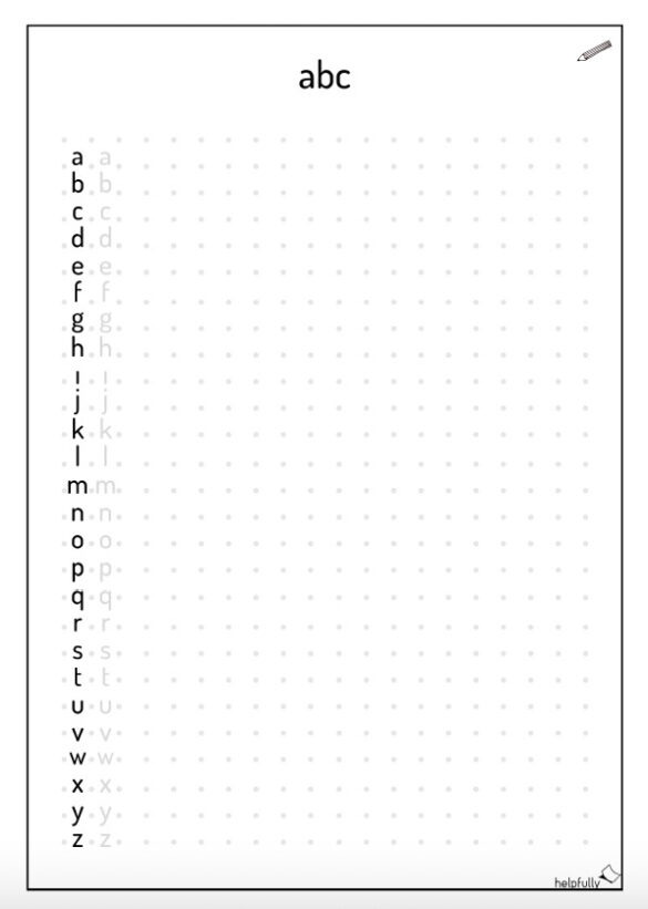  ABC Vorlagen - Alphabet zum Nachschreiben - helpfully.de Motiv 