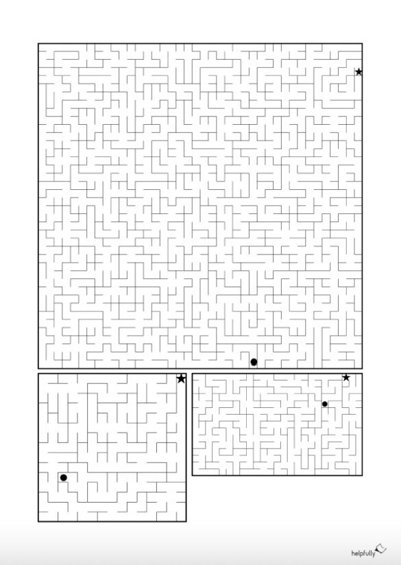 Spielvorlage Labyrinth "Maze" ausdrucken - helpfully.de