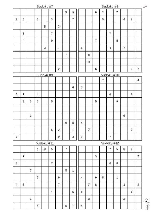 Schwere Sudoku - Schwierige 9x9 Spielzettel gratis | helpfully.de