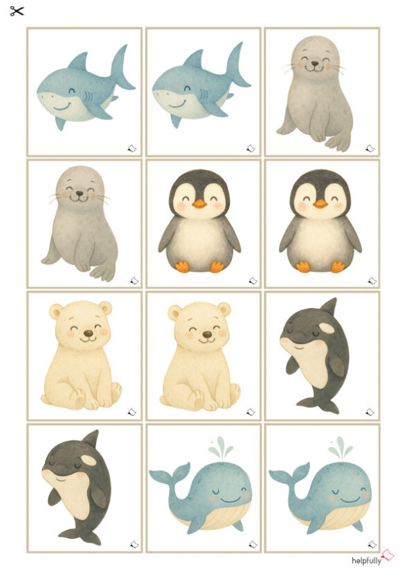 Süßes Memory-Spiel für Kinder 