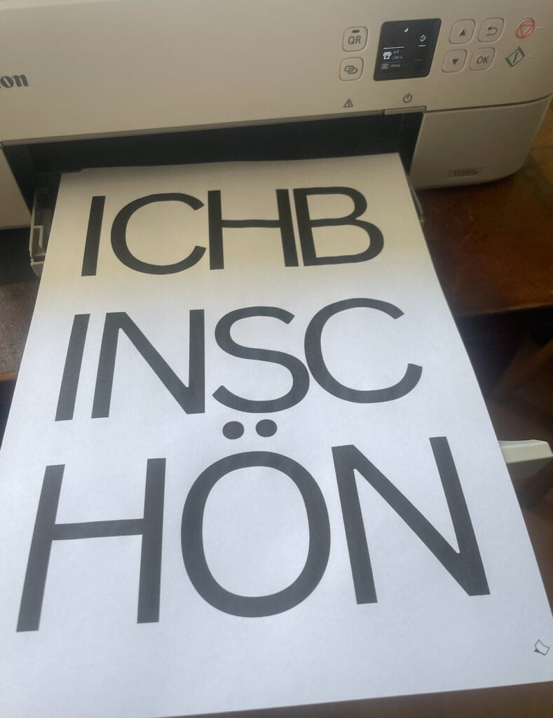 ich bin schön Gratis A4-Poster zum Ausdrucken als gratis Vorlage