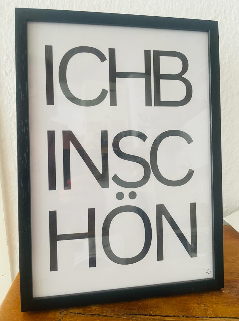 ich bin schön Wandbild zum Ausdrucken als gratis Vorlage