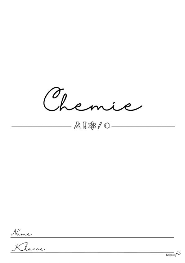Deckblatt Chemie zum Ausdrucken als Gratis-Vorlage