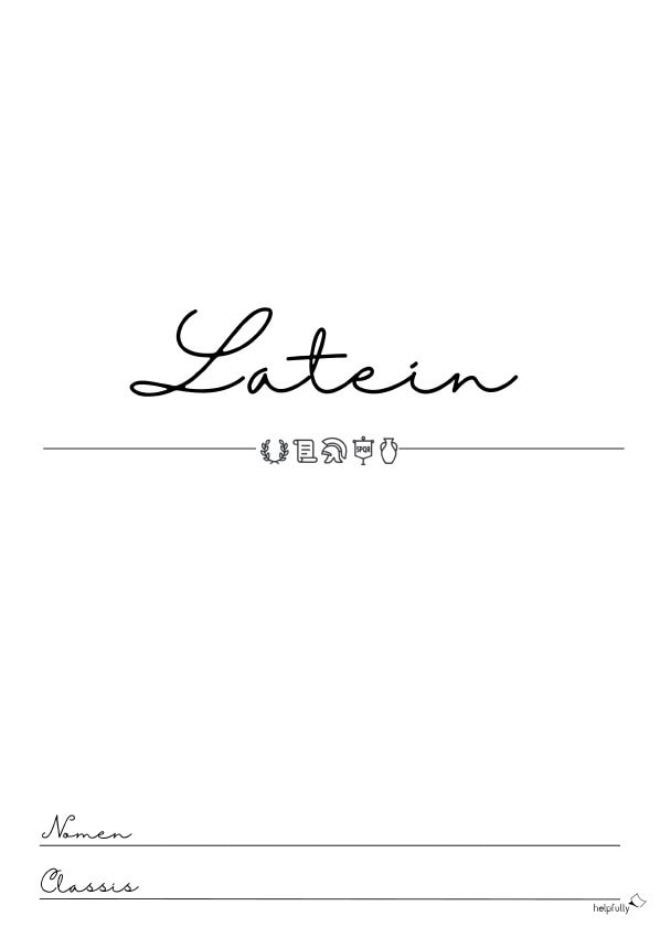 Deckblatt Latein zum Ausdrucken als Gratis-Vorlage