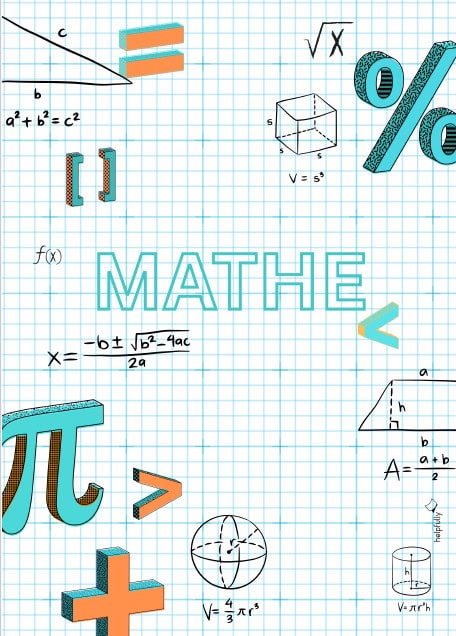 Mathe-Deckblatt für Ordner zum Ausdrucken