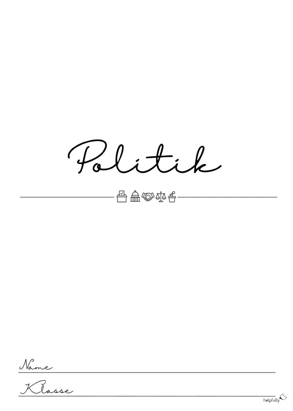 Deckblatt Politik zum Ausdrucken als Gratis-Vorlage