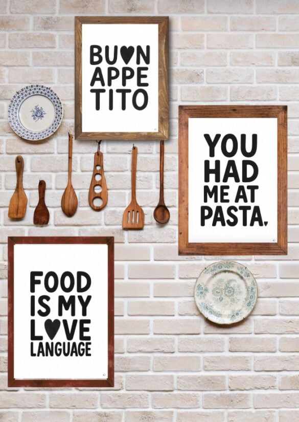 Coole Wandbilder als Küchendeko für Food-Loevers zum Ausdrucken