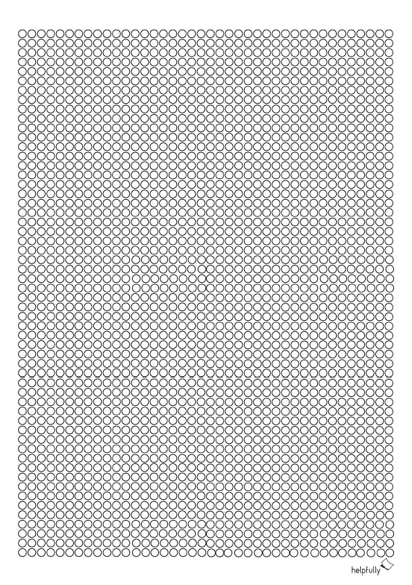 Leere Vorlage zum Ausmalen von Punkten