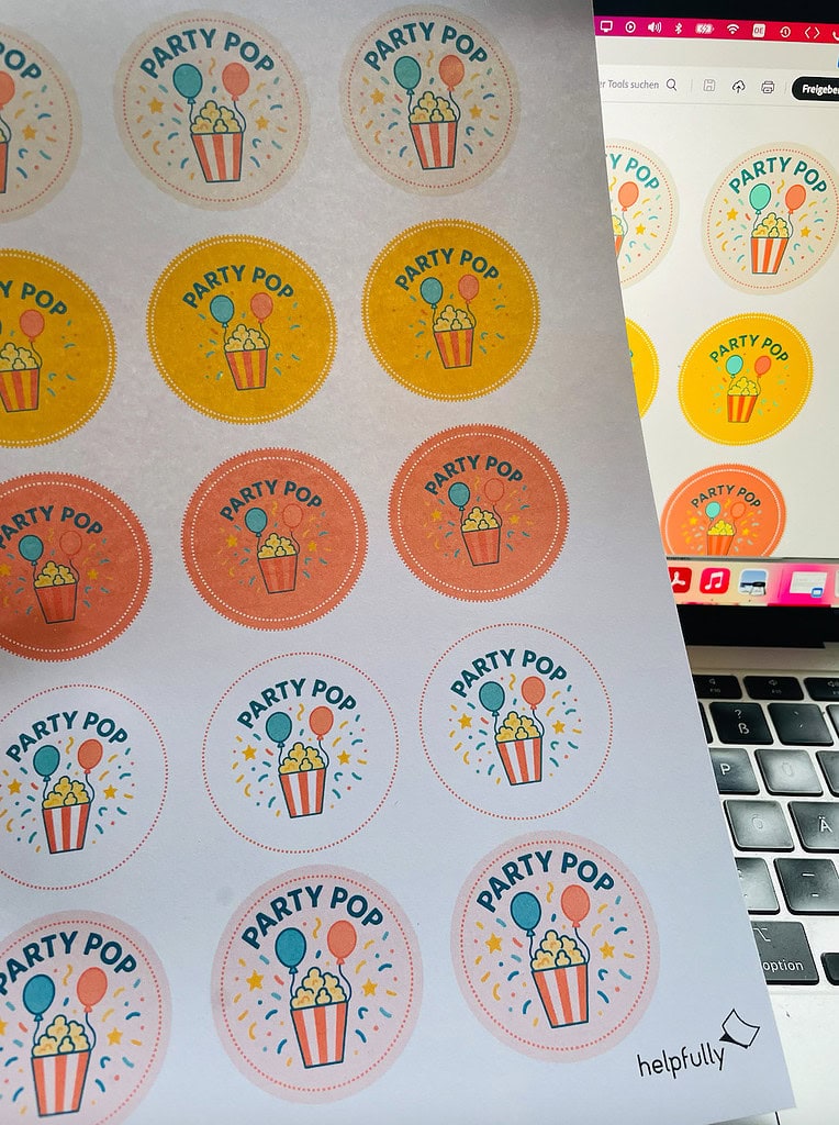 runde Etiketten für Süßes ausdrucken