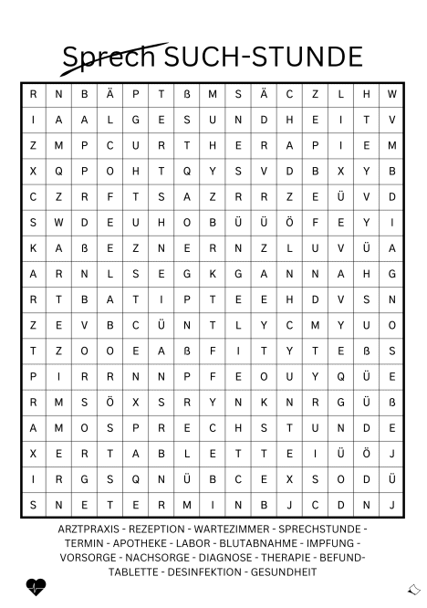 deko für arzt praxen mit suchsel als wandbild zum ausdrucken