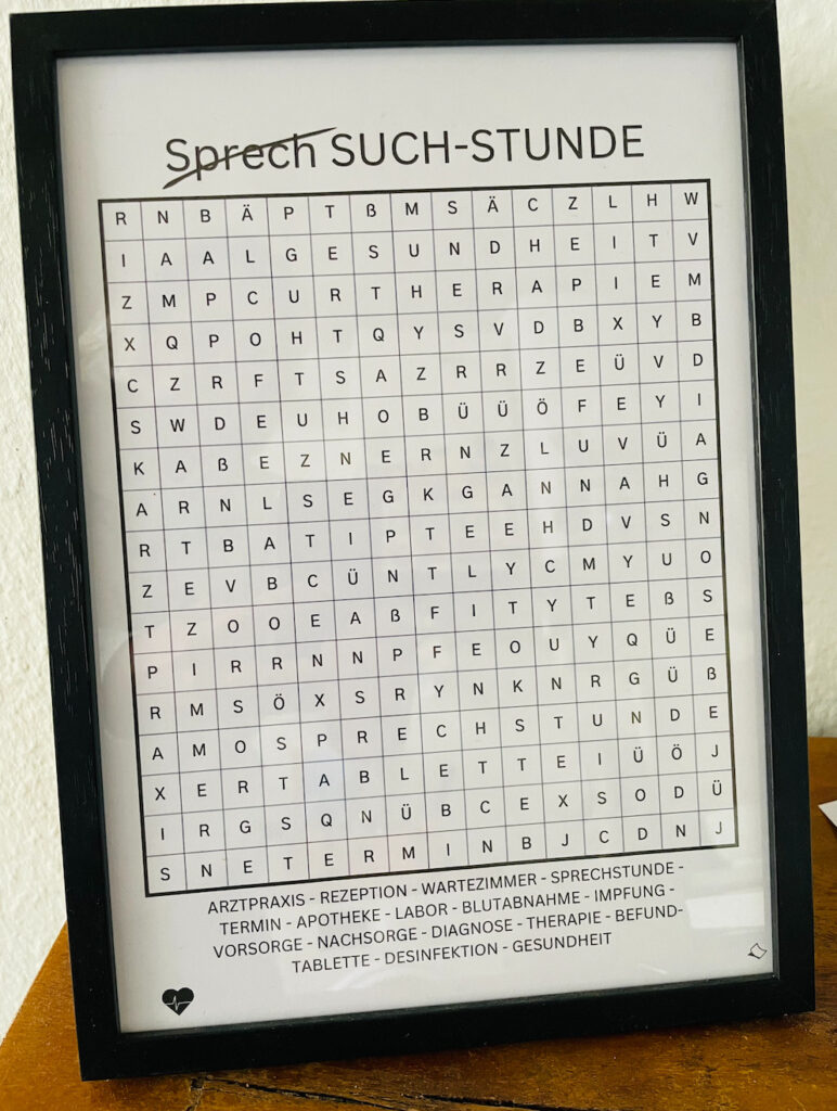 cooles deko für arzt praxis mit suchsel zum ausdrucken mit medizinischen Begriffen