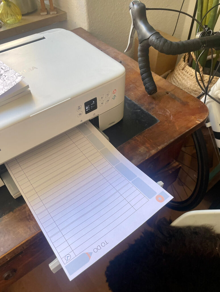 To Do Liste ausdrucken und nutzen mit Wochentagen oder mit Namen für Personen 