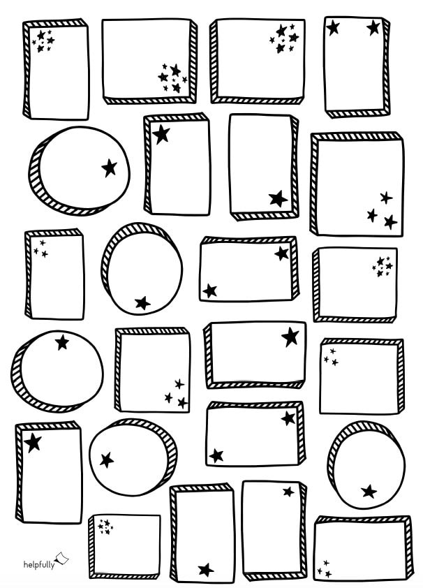 Kärtchen für Adventskalenderzahlen und mehr zum Ausdrucken