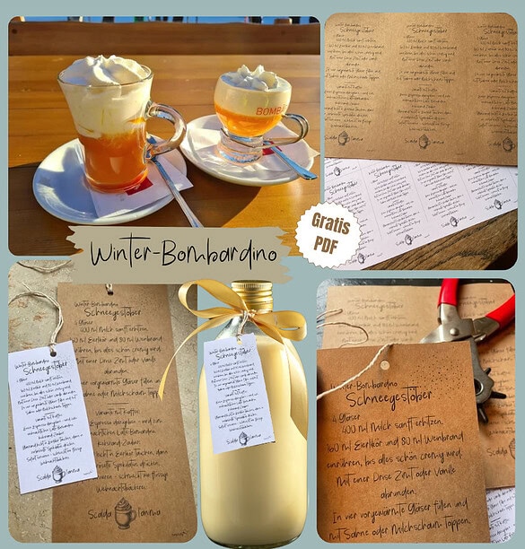 Bombardini Rezept mit Eierlikör zum Ausdrucken in Kartenform