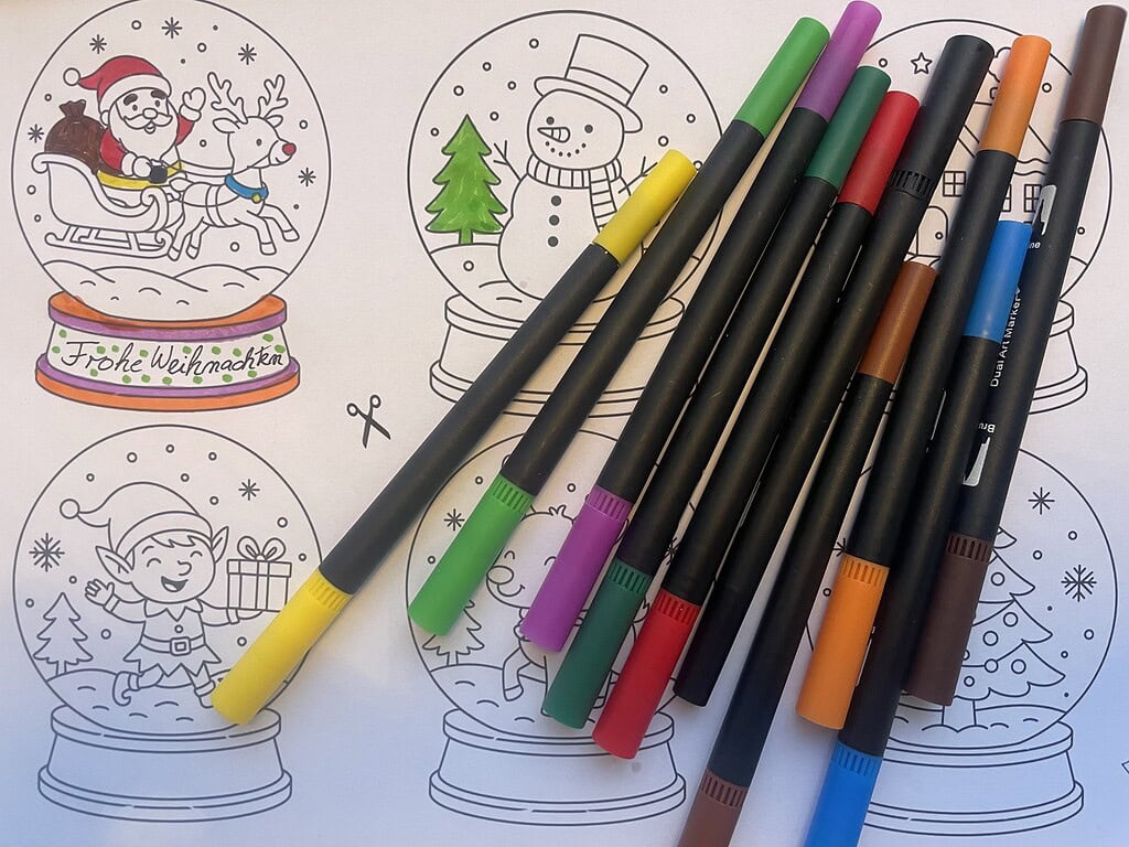Schneekugeln zum Ausdrucken und Ausmalen, Basteln mit Wintermotiven