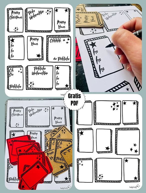 Weihnachtsgrüße als Vorlagen ausdrucken und individuell nutzen