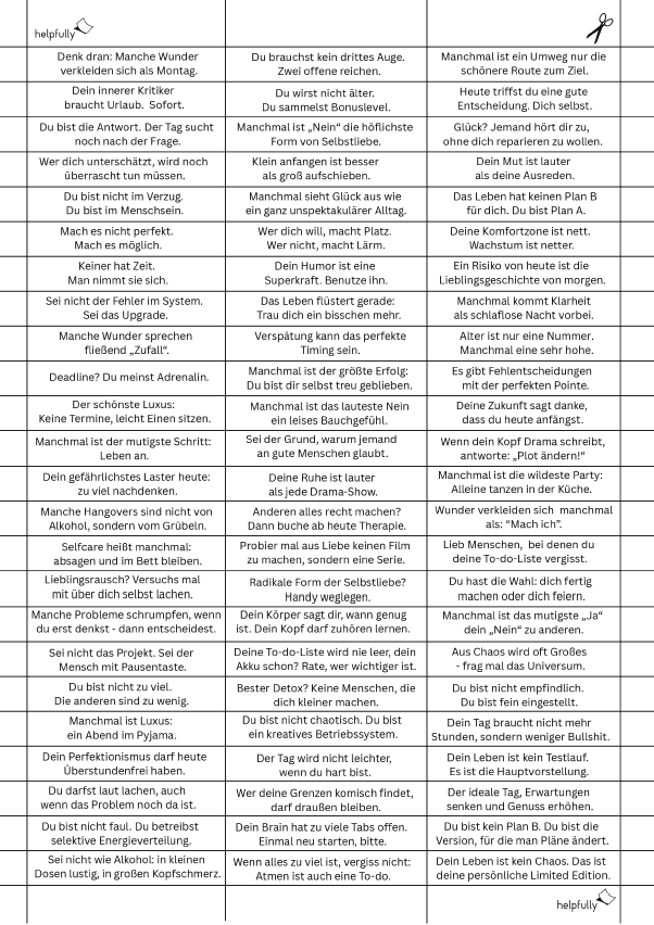 Liste mit über 70 Glückskekssprüchen für Erwachsene zum Ausdrucken