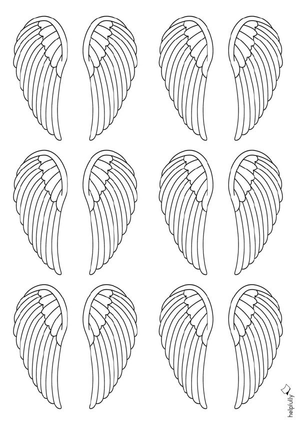 grosse Engelsflügel zum Ausdrucken und Basteln