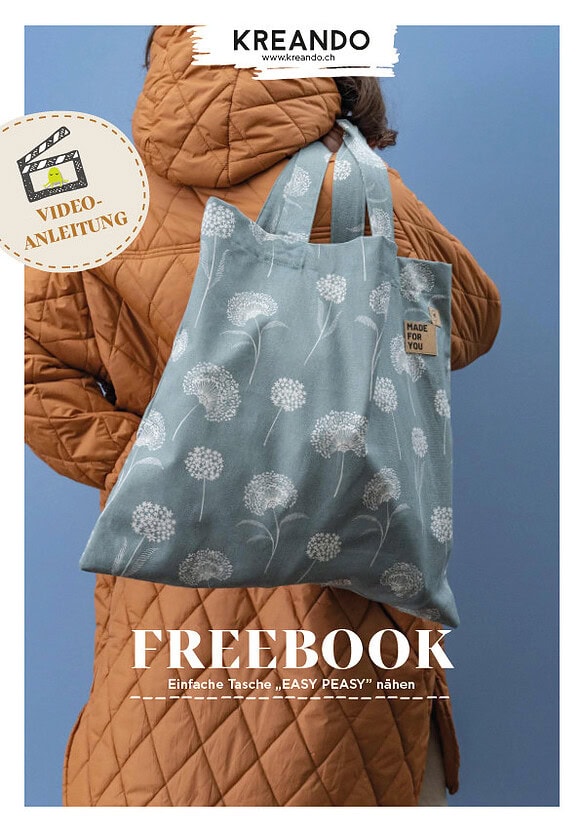 einfache Stofftasche nähen mit der Videoanleitung von KREANDO