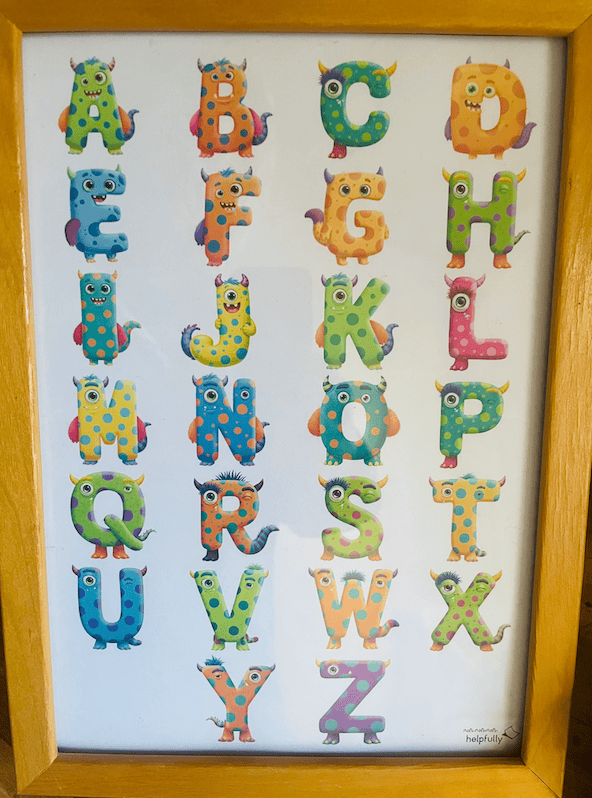 Maga lustiges ABC mit Monster-Buchstaben Poster für Kinderzimmer und Schule ausdrucken