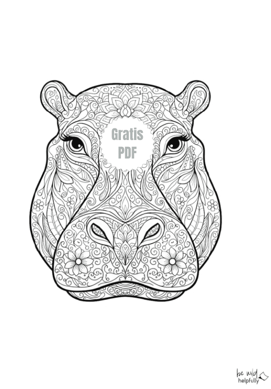 Detailliertes Tier-Mandala zum Ausdrucken und Ausmalen mit