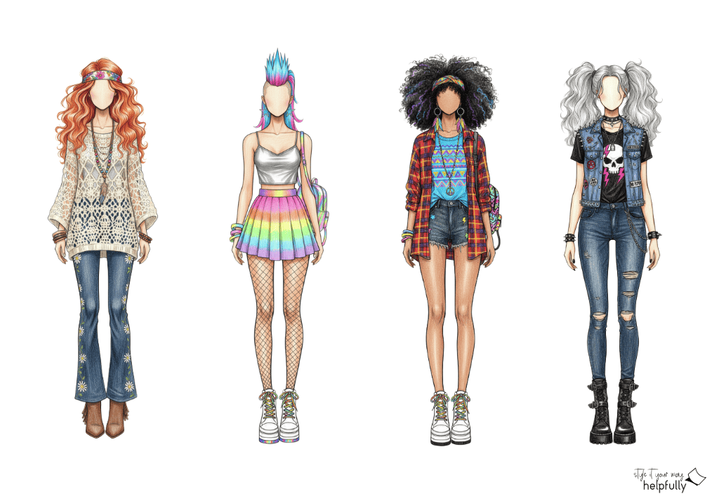 Fashion-Skizzen mit Frauenmodellen - Modedesign