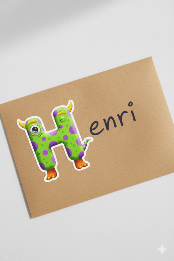 Buchstaben als Sticker nutzen, auch eine tolle Idee - einfach auf Stickerfolie drucken