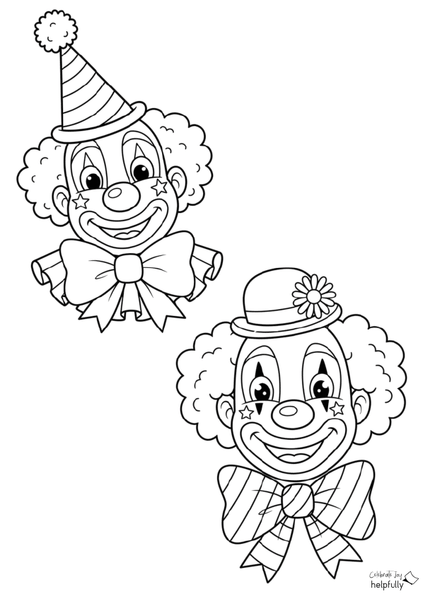 Harlekine als Gratis-PDF-Vorlagen ausdrucken, malen und basteln