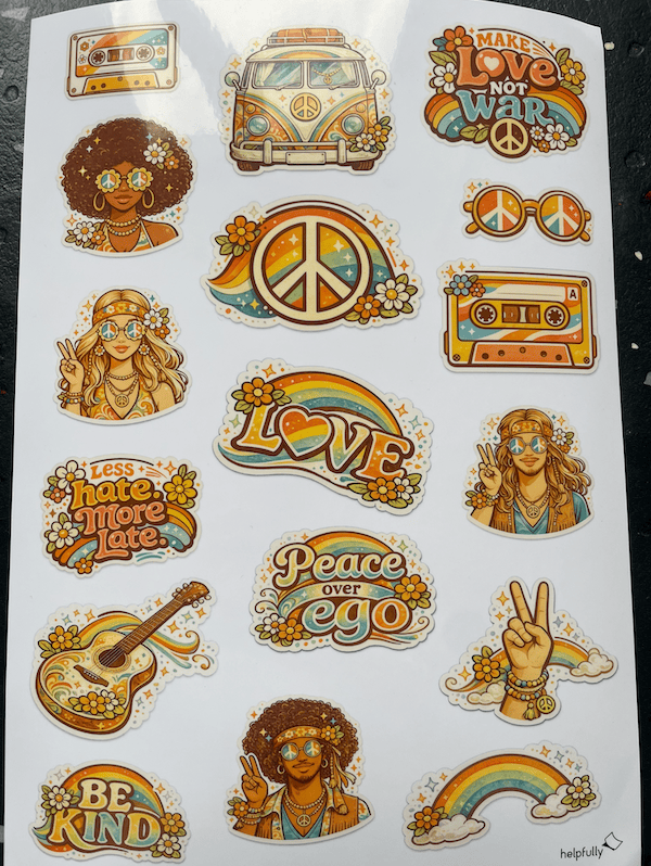 Retro-Symbole als Sticker, Tattoos und mehr nutzen, PDF Vorlage gratis