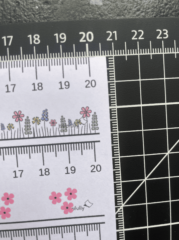 20 cm Papierlineal zum Ausdrucken als gratis-PDF