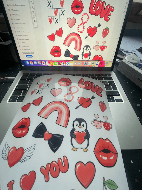Love-Stickers zum Ausdrucken und Basteln liebevoller DIYs als gratis-PDF